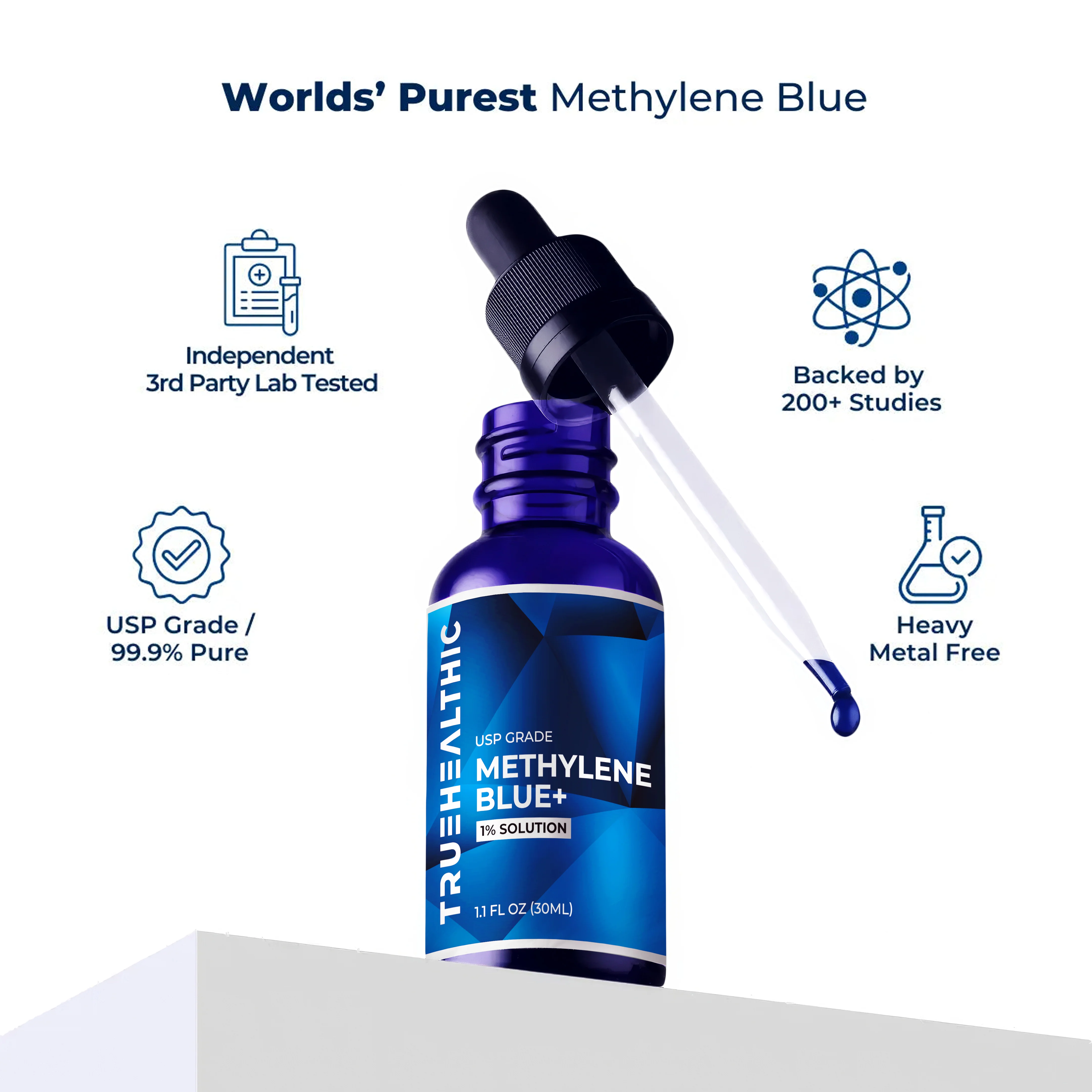 TrueHealthic™ Ultimate Methylene Blue 1% 30mL (1.0 oz) - Image 3